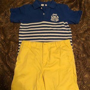 Boys matching shirt and shorts
